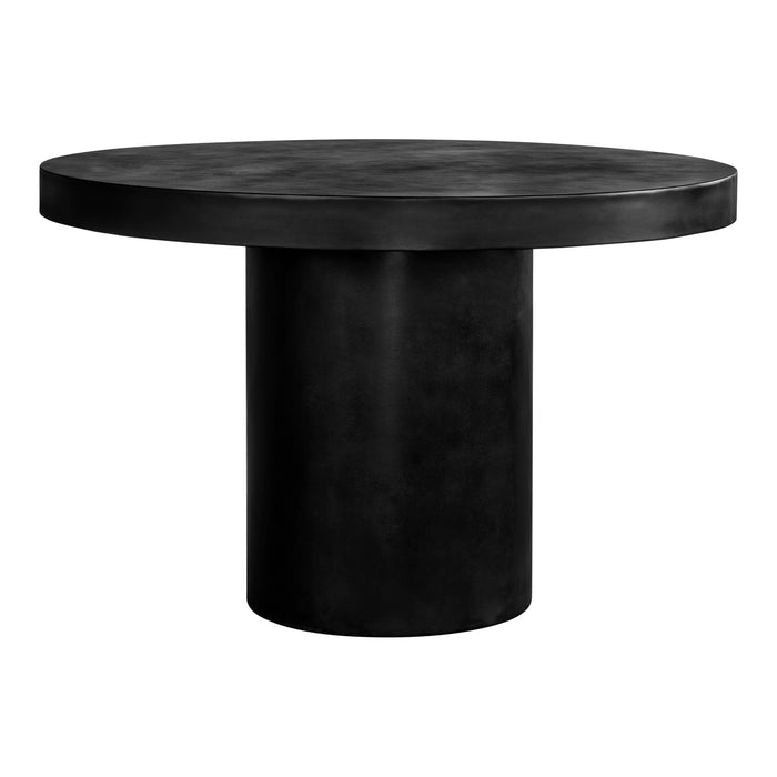 Cassius - Round Outdoor Dining Table - Black - Concrete