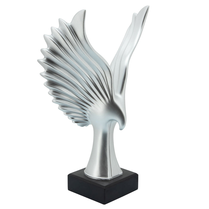 Resin Eagle Table Accent 20" - Silver