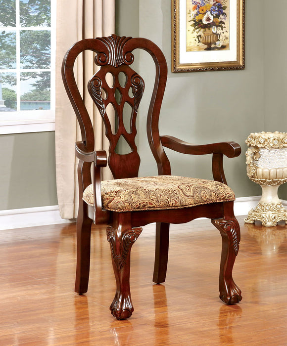 Elana - Arm Chair (Set of 2) - Brown Cherry / Brown