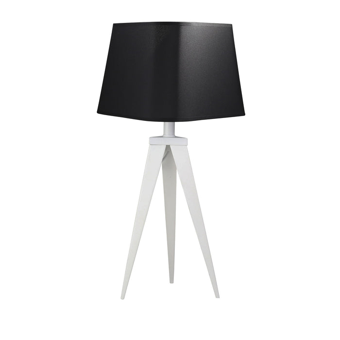 Metal Tripod Table Lamp 24" - White / Black