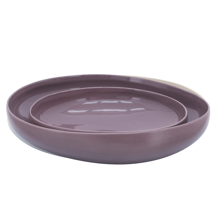 Organic Bowls 12 / 15" (Set of 2) - Lavander
