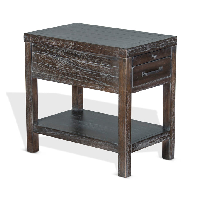 Dundee - Chair Side Table - Dark Brown