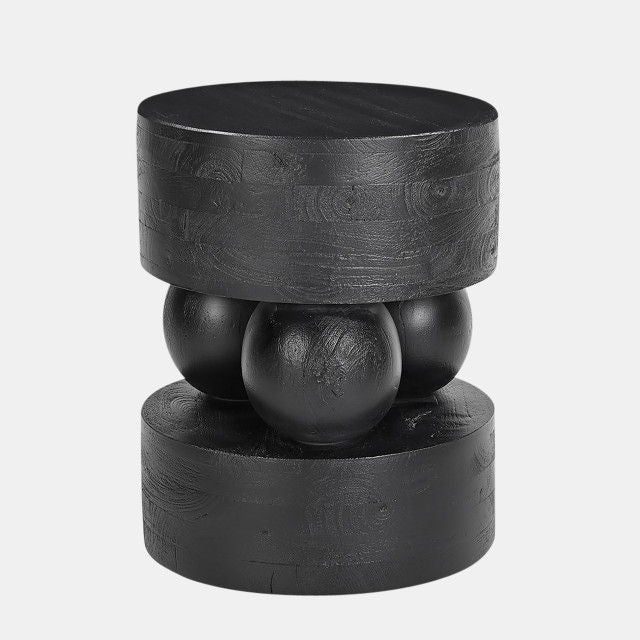 3-Orbs Accent Table - Black
