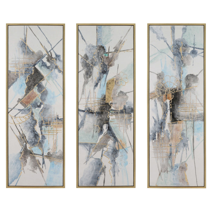 Abstract Canvas 62 x 22" (Set of 3) - Multi