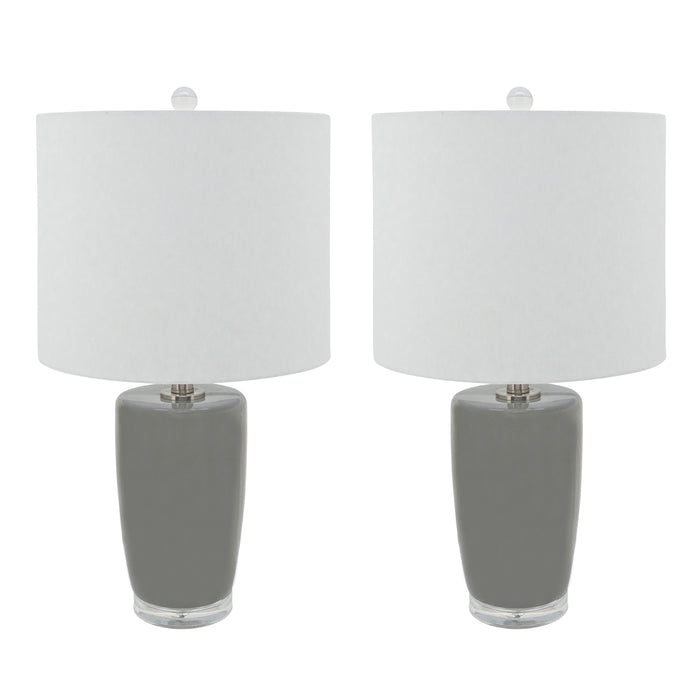Ceramic Table Lamps 25" (Set of 2) - Gray