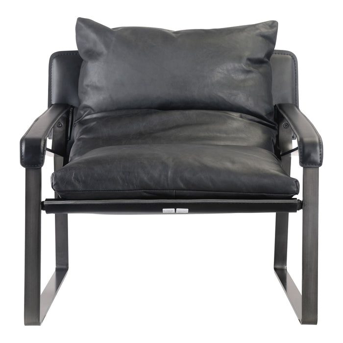 Connor - Club Chair - Black - Leather