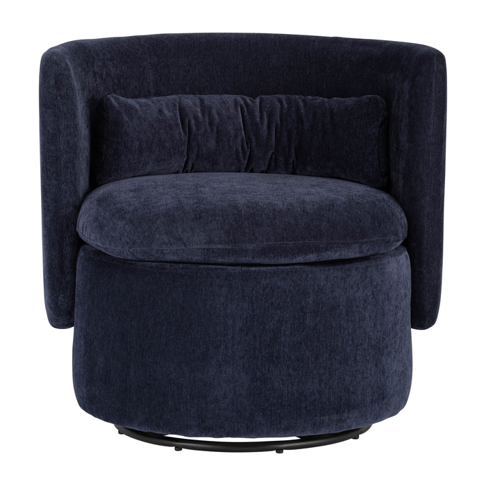 Round-back Swivel Chair - Ivory / Beige