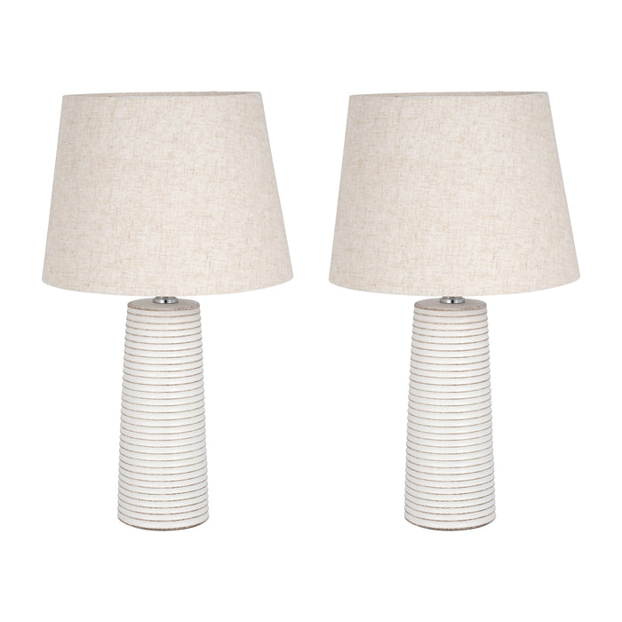 Ceramic 23" Table Lamp (Set of 2) - White