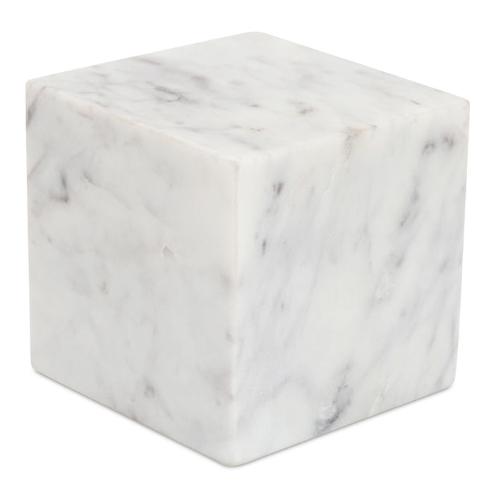 Cora - Cube Tabletop Accent - White