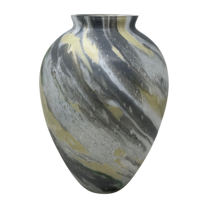 Marco Glass 12" Marbled Look Vase - Multi