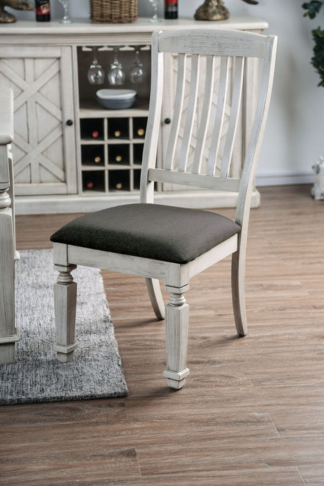 Georgia - Side Chair (Set of 2) - Antique White / Gray