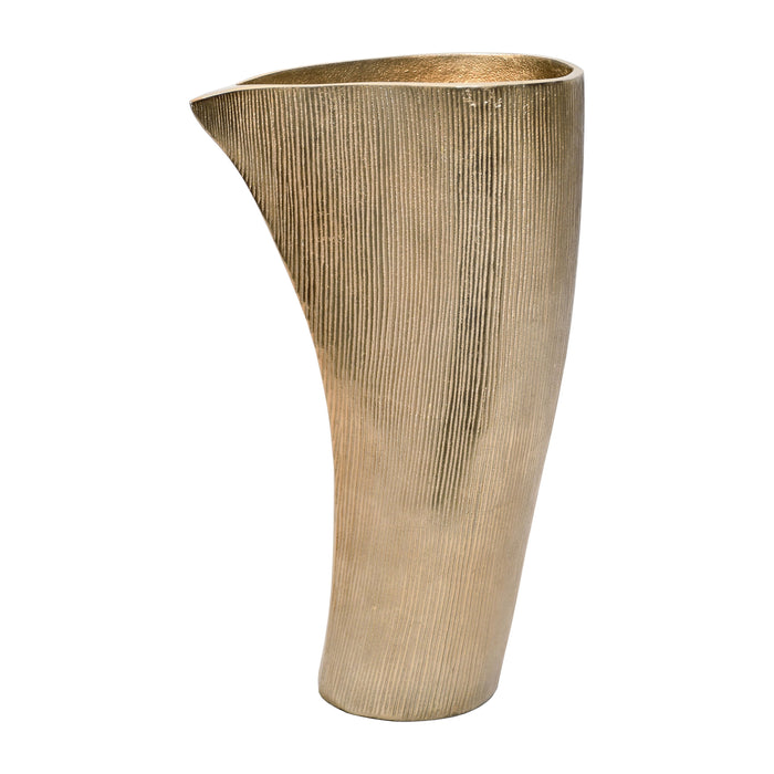 15" Corinth Medium Metal Vase - Gold