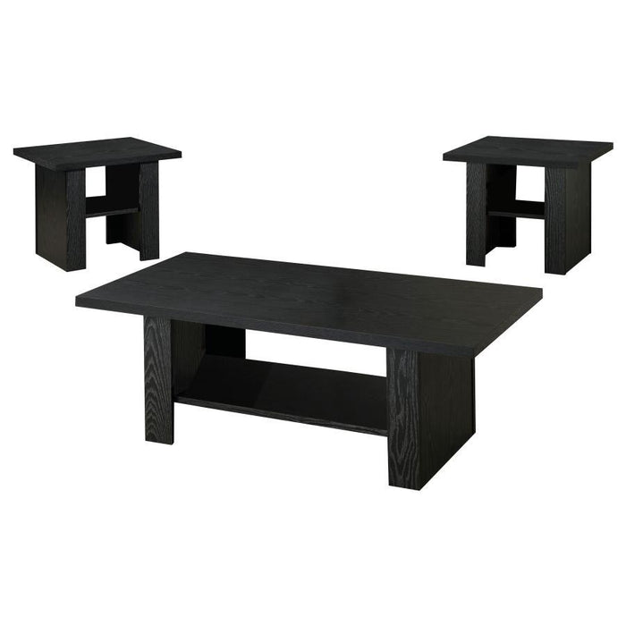 Rodez - 3-Piece Occasional Table Set - Black Oak