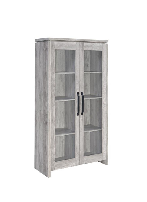 Alejo - 2-Door Tall Cabinet - Grey Driftwood