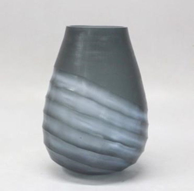 11" Etched Vase - Blue