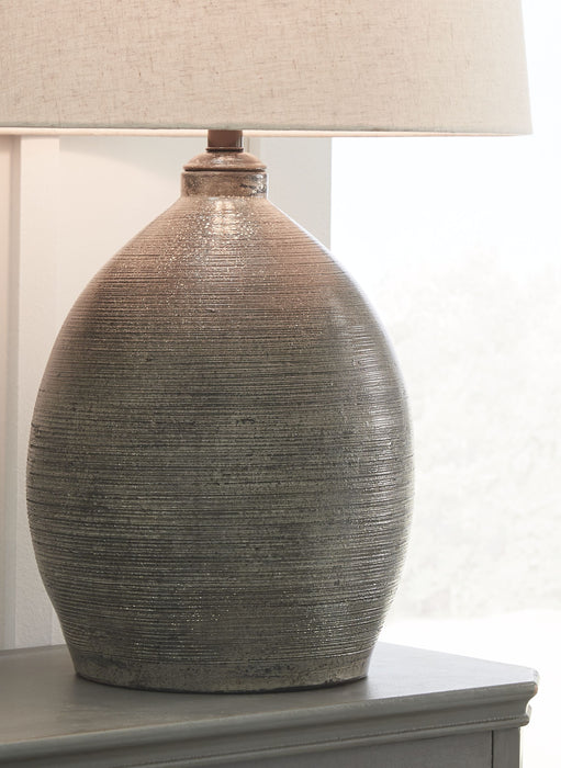 Joyelle - Gray - Terracotta Table Lamp