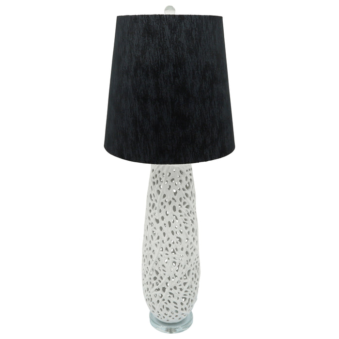 Ceramic Coral Look Table Lamp 40.5" - White