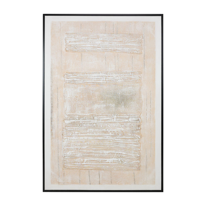 Abstract Hand Painted Canvas 40 x 60" - Beige