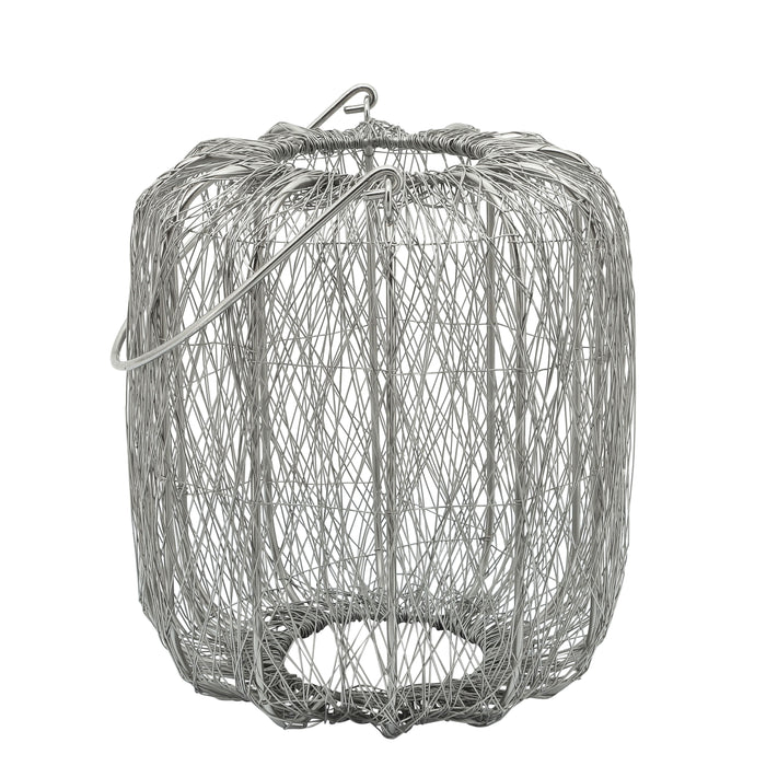 Metal Wire Lantern 10" - Silver