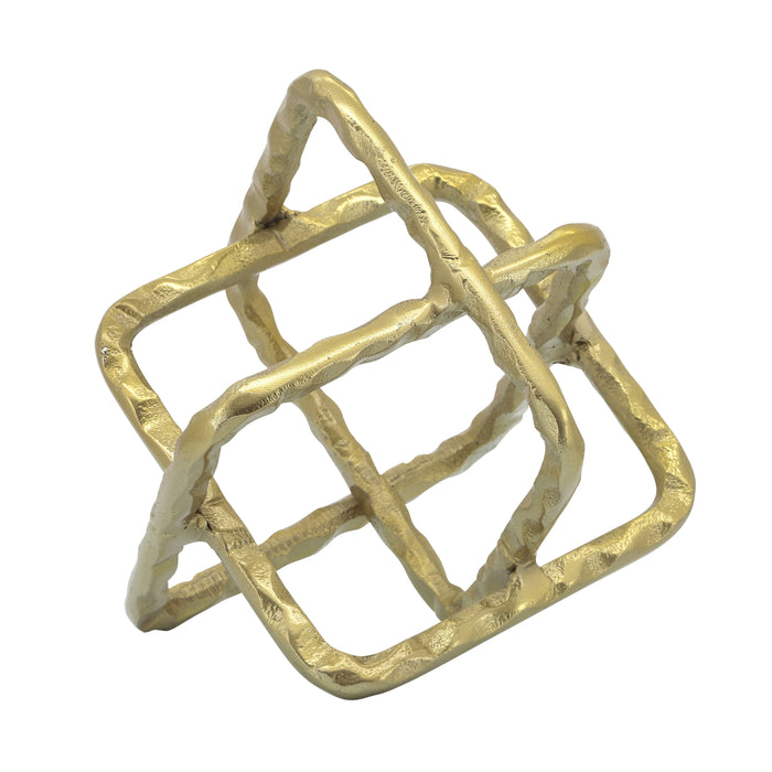 Metal 8" Square Orbs - Gold