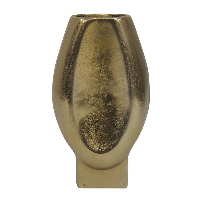 10" Nadia Metal Oval Vase - Gold