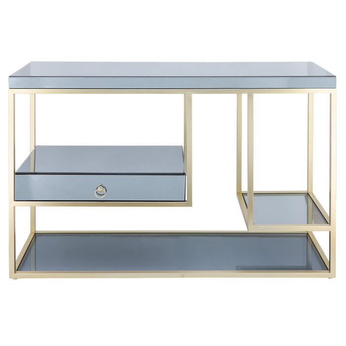 Metal Console Table With Drawer 47" - Gold