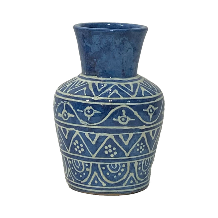 Terracotta 10" Vase - Blue