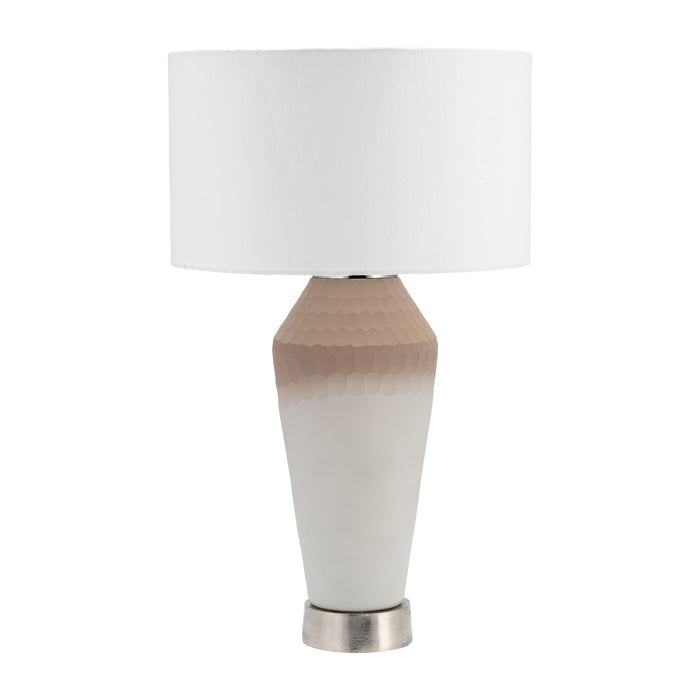 Glass Classic Table Lamp 25" - Ivory / Beige