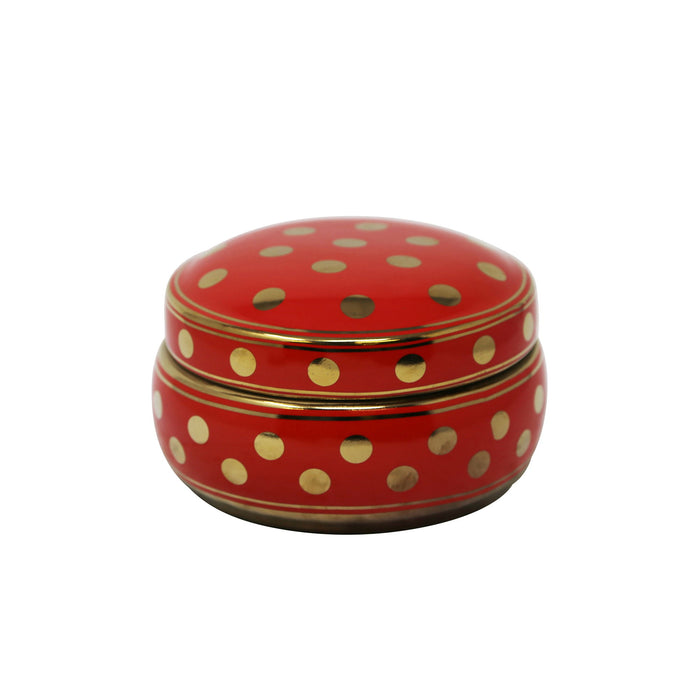 Polka Dot Box - Red / Gold