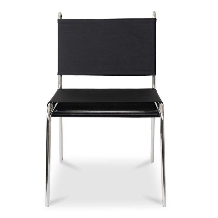 Petra - Leather Accent Chair - Black