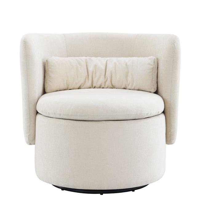 Round-back Swivel Chair - Gray