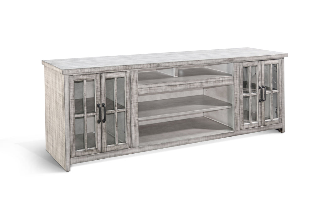 Media - Console With Fireplace Option - Gray, Dark