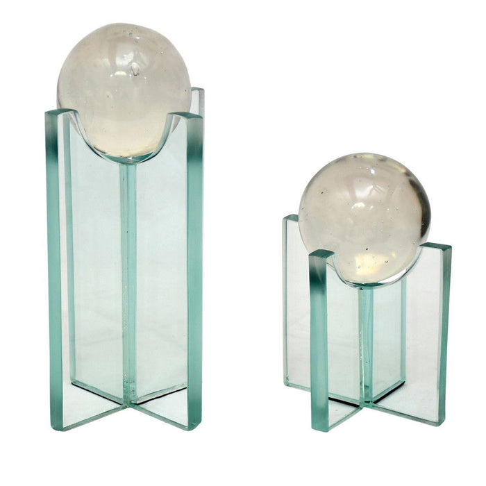 Kelby Statuary Spheres (Set of 2) - Clear