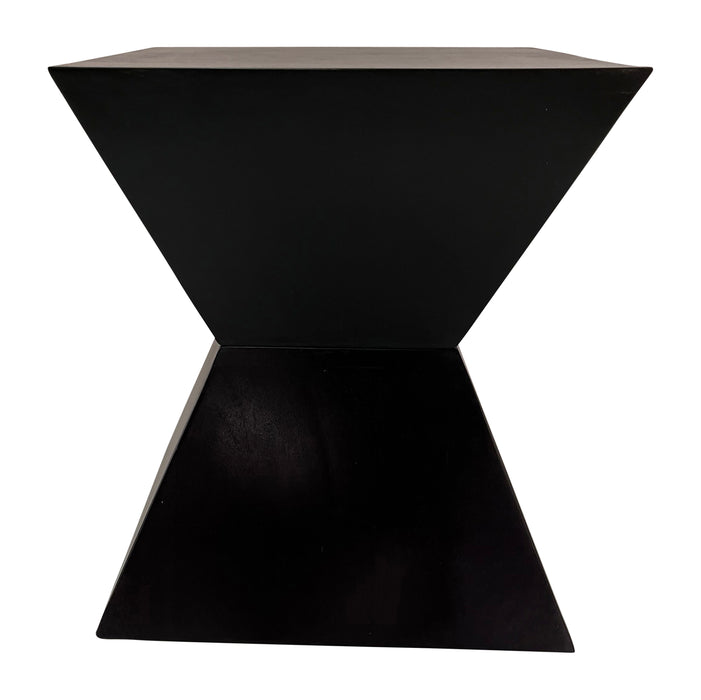 18" Hourglass Side Table - Black