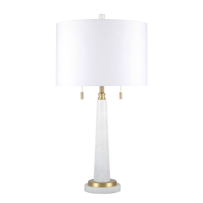 Amaya Marble Table Lamp - White