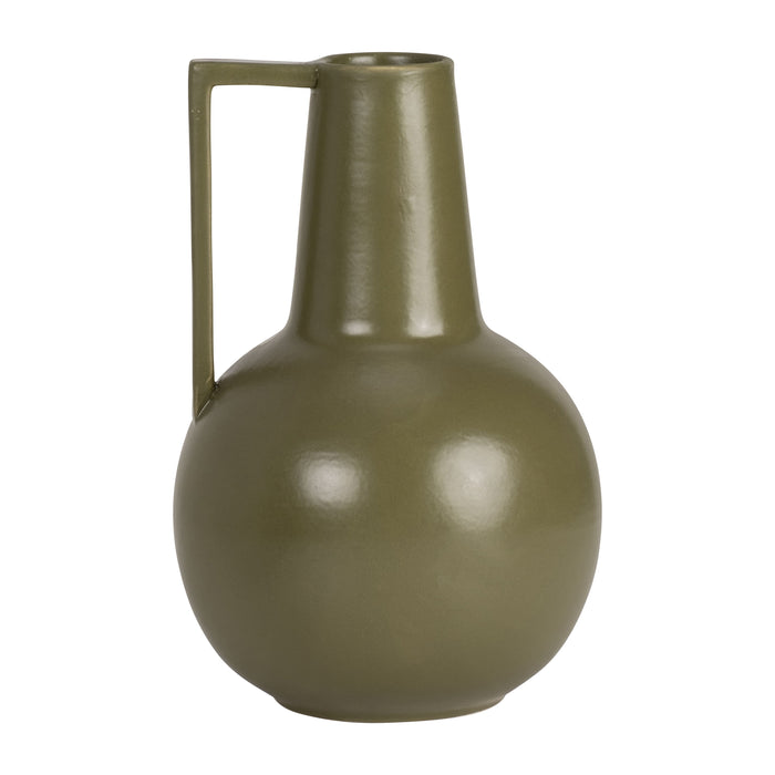 Ceramic 9" Vase - Olive