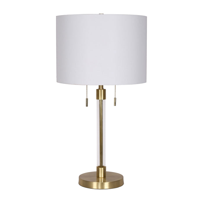 Glass 27" Chain Pull Table Lamp - Gold