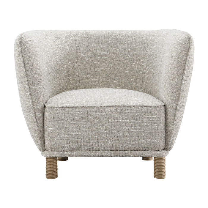 High Back Accent Chair- Ivory
