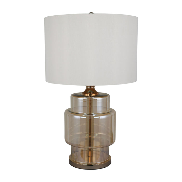 Glass Lustered Table Lamp 30" - Gold