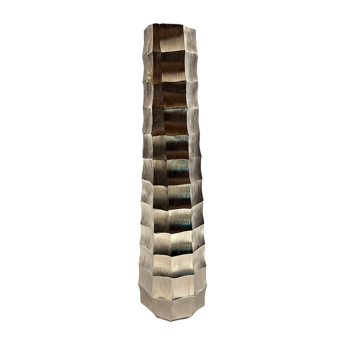 27" Terini Large Metal Vase - Silver