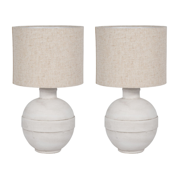 Ceramic 18" Table Lamp (Set of 2) - White