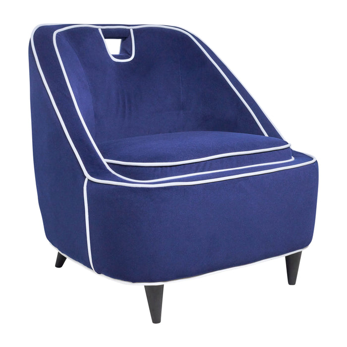 Two-Toned Accent Chair - Dark Blue