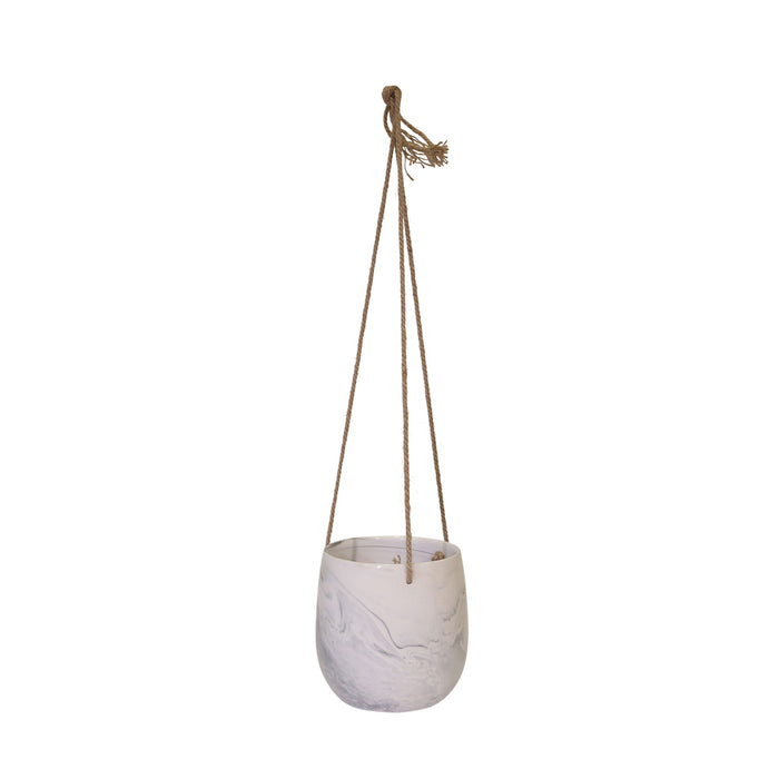 Hanging Marble Planter - Gray
