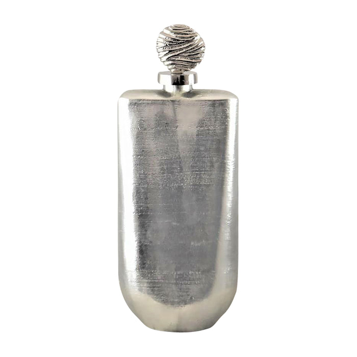 Glass 19" Metallic Bottle Orb Topper - Silver