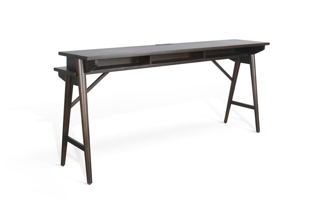 Americana - Console Table With USB Power Pack - Dark Brown