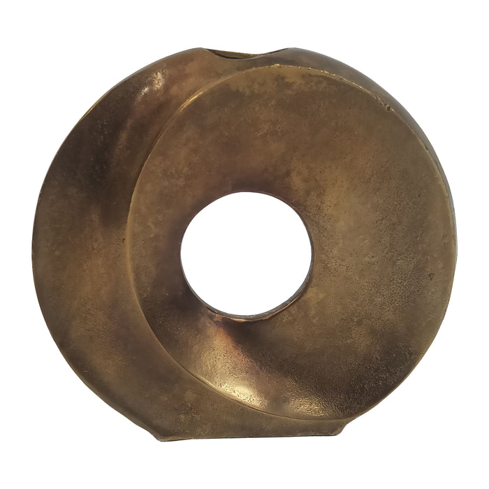 10" Belvine Metal Cut-Out Vase - Bronze