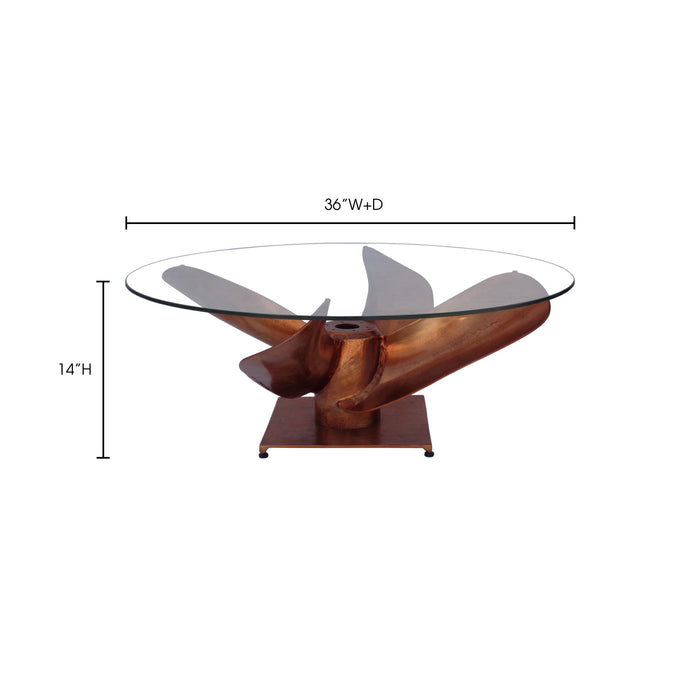Archimedes - Coffee Table - Brown - Aluminum