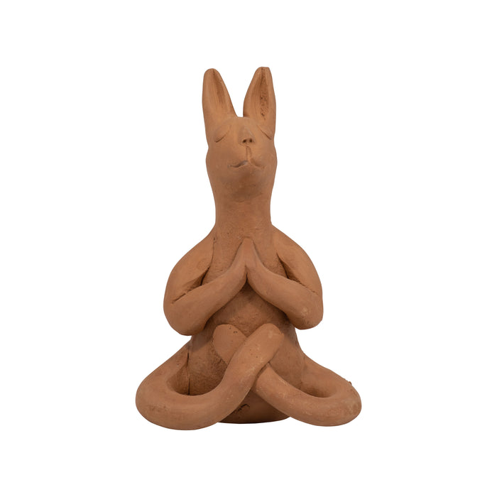 Terracotta 7" Namaste Yoga Bunny - Natural