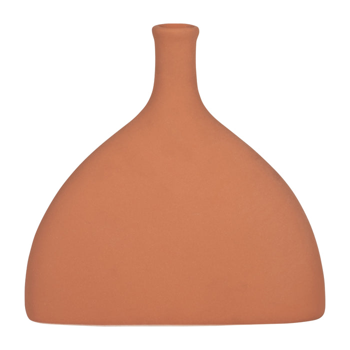 Ceramic Half Dome Vase 7" - Terracotta