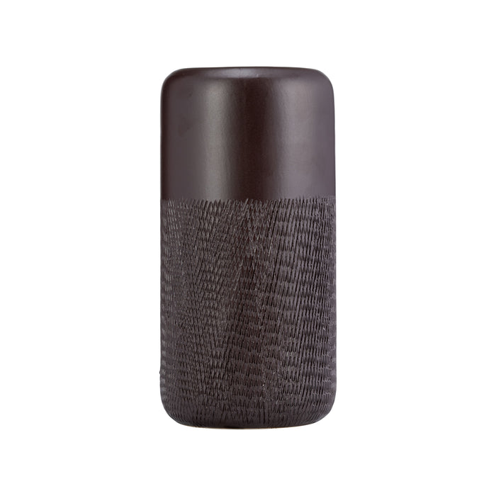Ceramic Grooved Vase 10" - Java